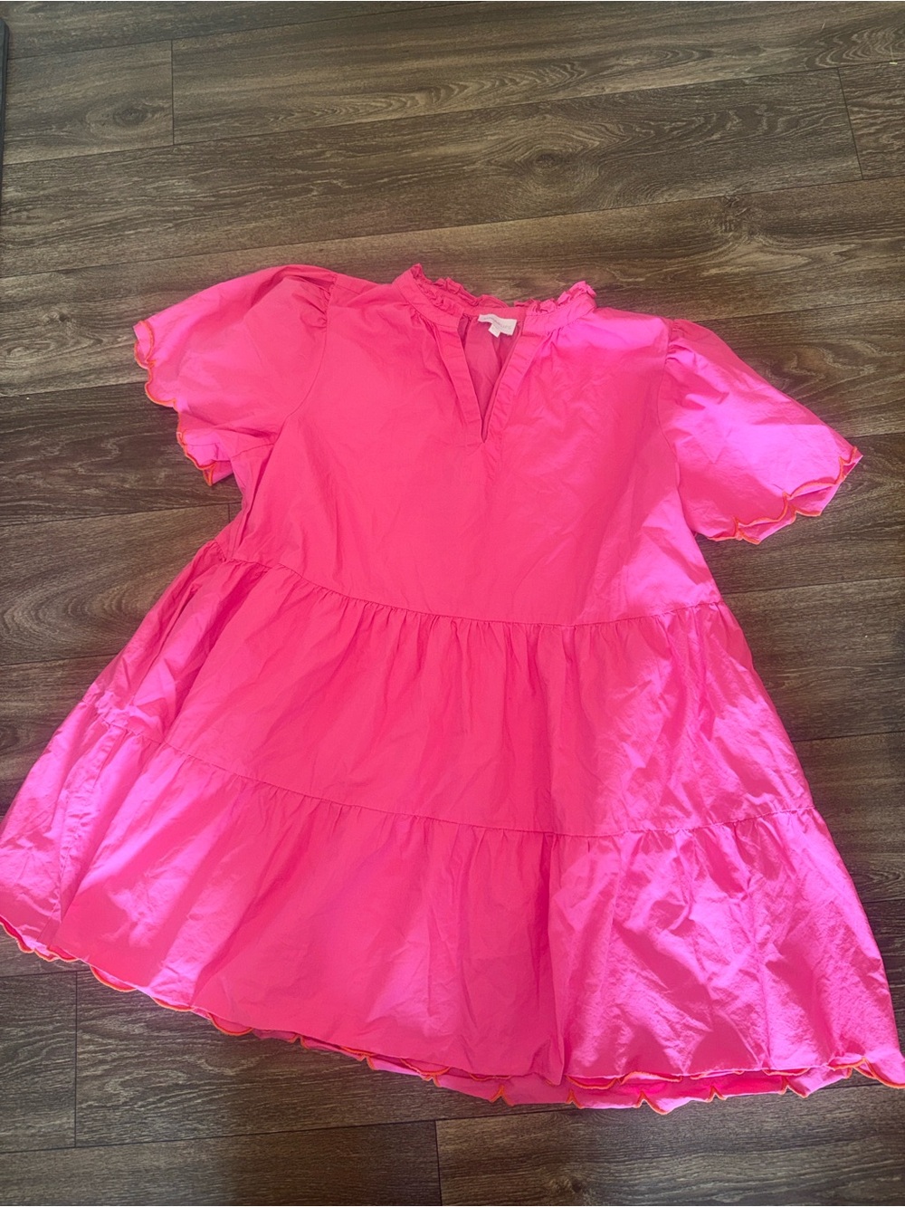Sugarlips Hot Pink Tiered Ruffle Dress